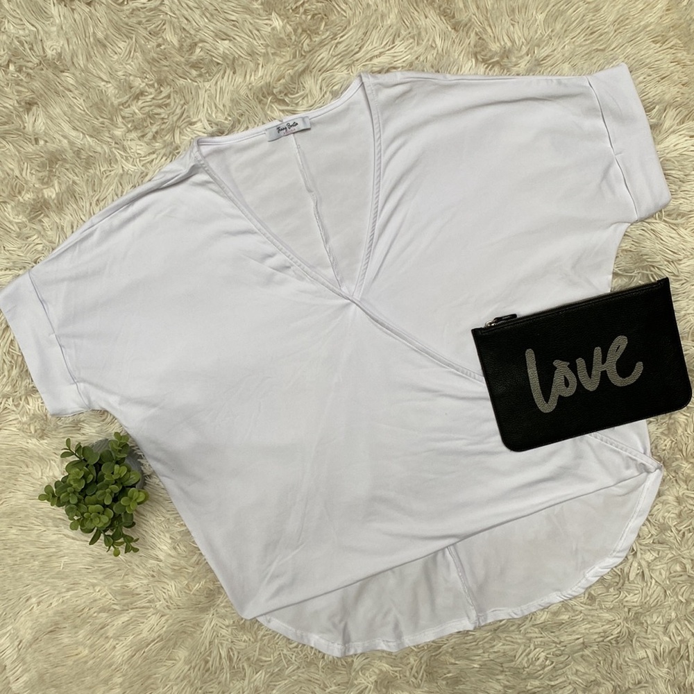Jenny Boston Faux Wrap Top 💗 White